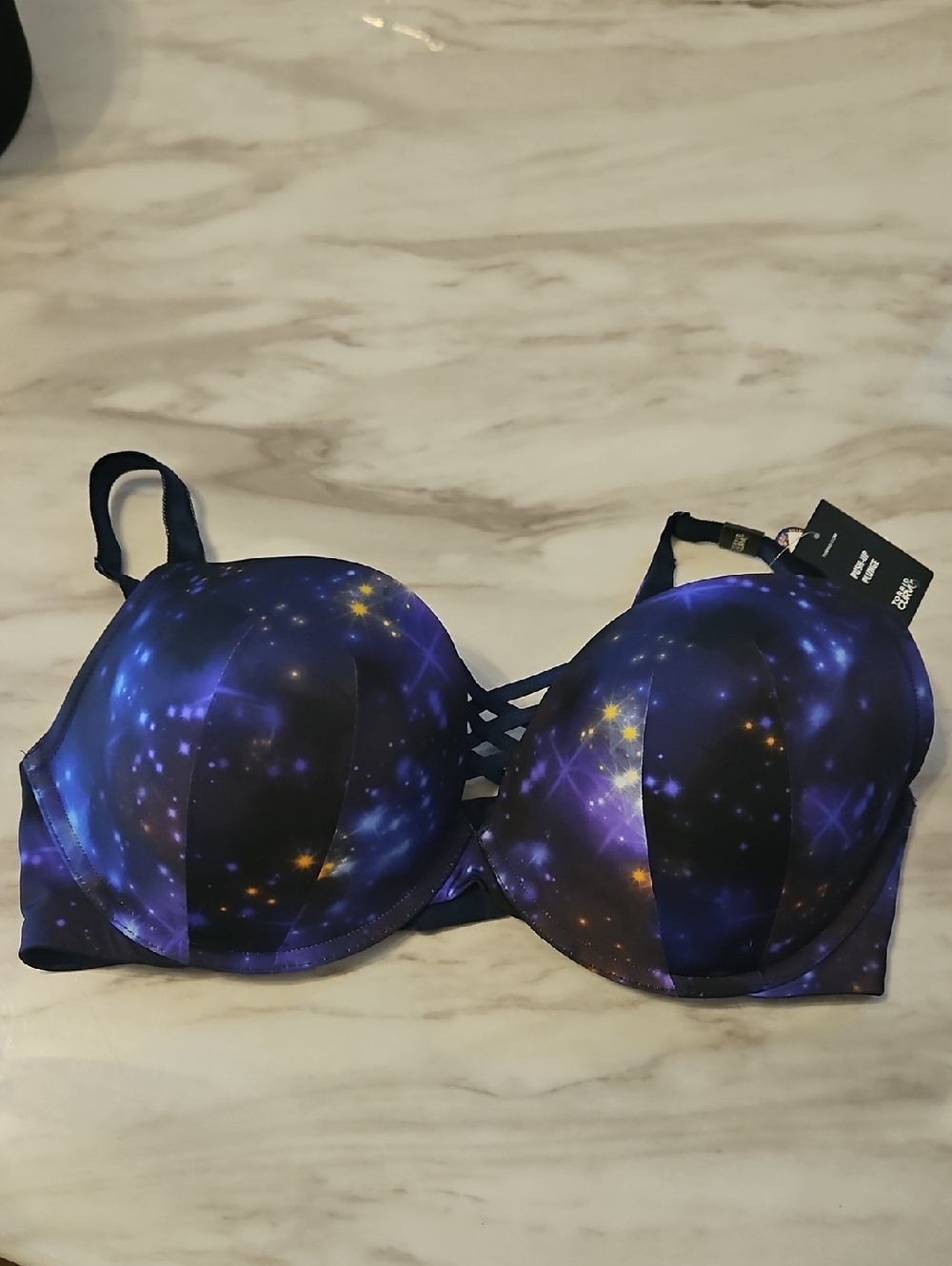 torrid Galaxy Print Push-Up Bra - Purple & Black